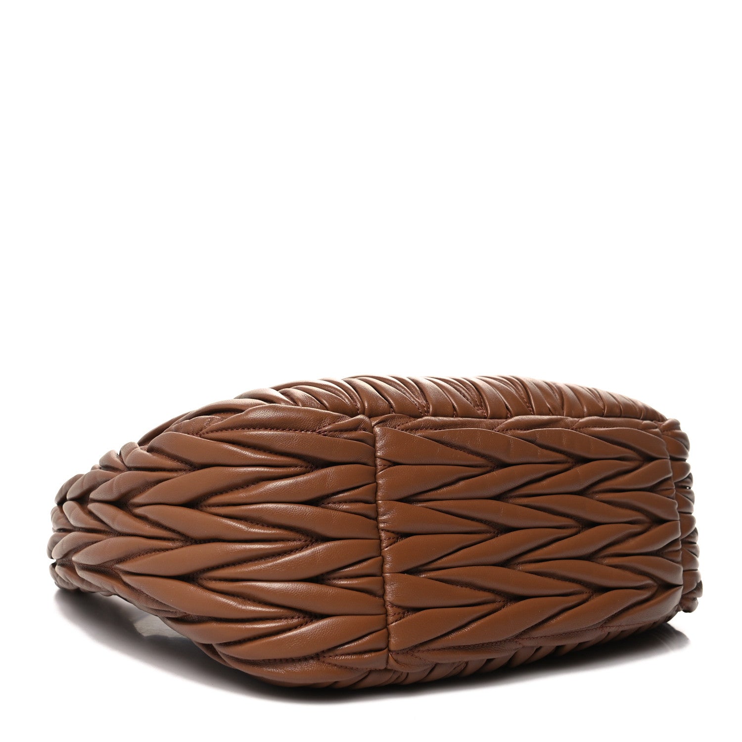 Miu Miu Nappa Matelasse Wander Large Hobo Cognac 4 of 9