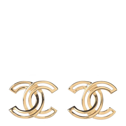 Chanel Metal Obazine CC Earrings Gold 1 of 4