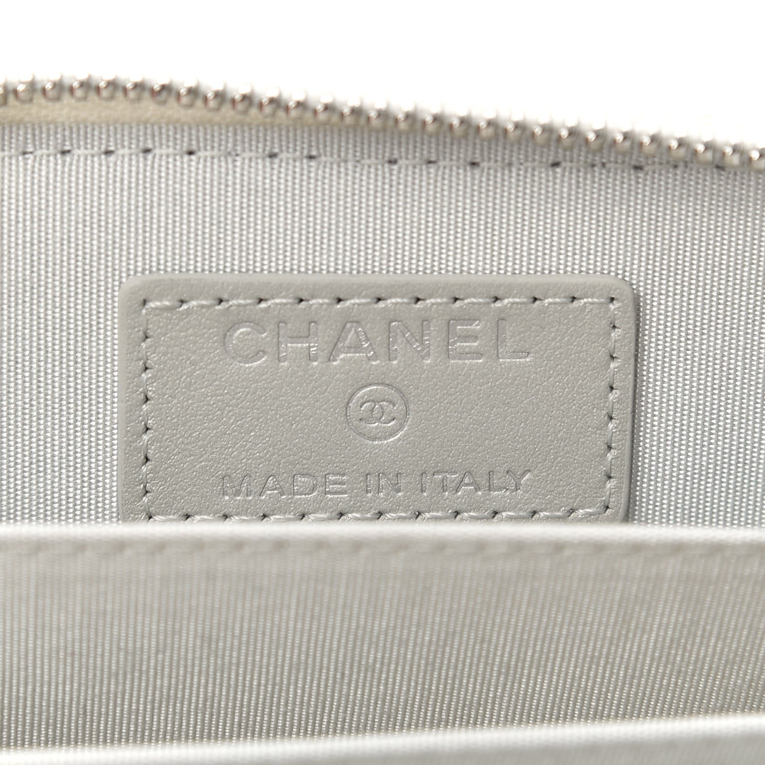 Chanel Metallic Lambskin Star Embossed Coin Purse Light Silver 6 of 8