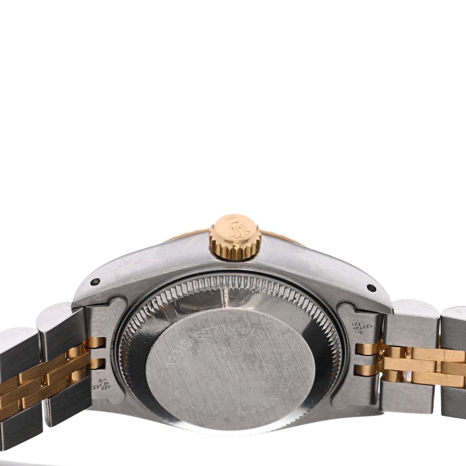 Rolex Stainless Steel 18K Yellow Gold Diamond 26mm Oyster Perpetual Datejust Watch Blue Gradient 69173 4 of 4