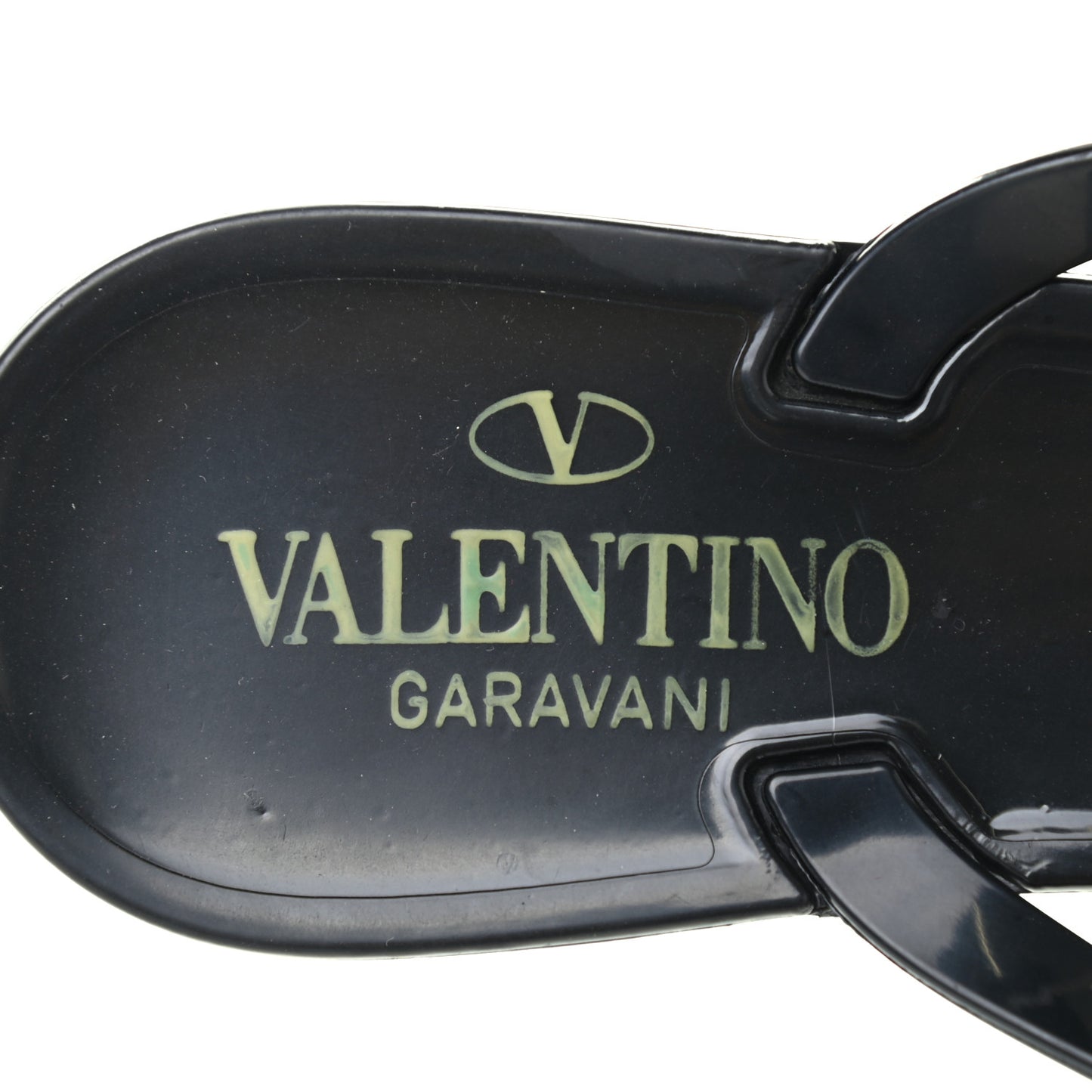 PVC Jelly Rockstud Bow Thong Sandals 37 Black