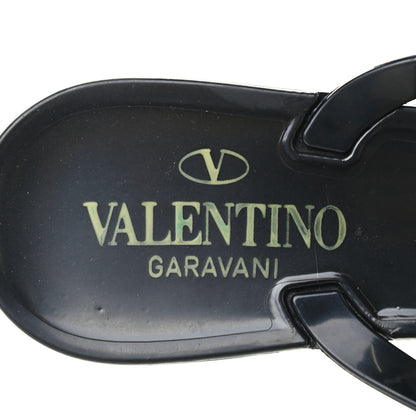Valentino Garavani PVC Jelly Rockstud Bow Thong Sandals 37 Black 7 of 7