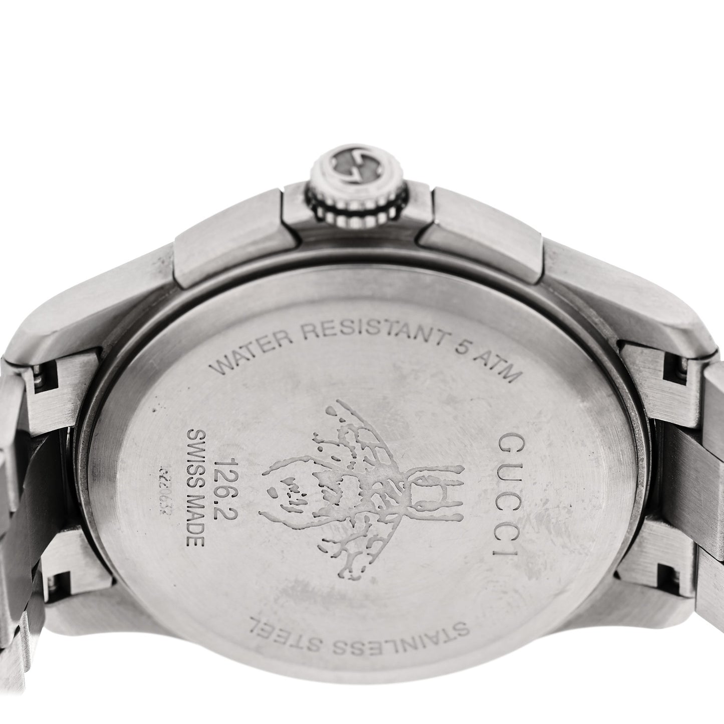Stainless Steel 44mm G-Timeless Bee Chronograph Quartz Watch Black