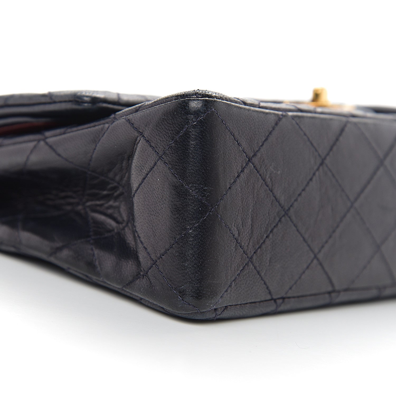 Chanel Lambskin Quilted Medium Double Flap Navy 9 of 11