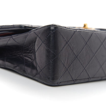 Chanel Lambskin Quilted Medium Double Flap Navy 9 of 11