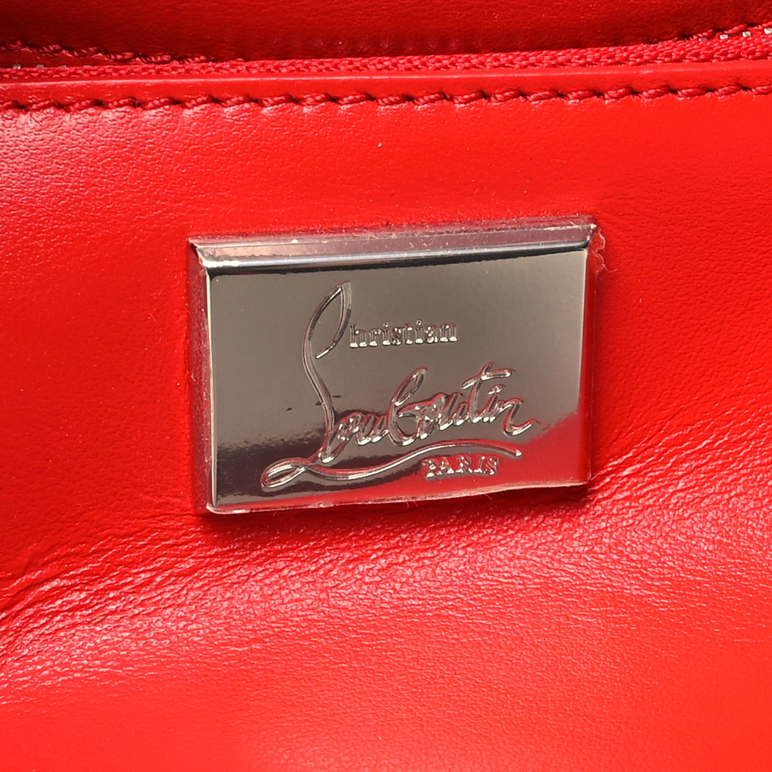 Christian Louboutin Calfskin Patent Studded Large Paloma Cognac 6 of 13