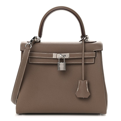 Hermes Togo Kelly Retourne 25 Etoupe 1 of 11