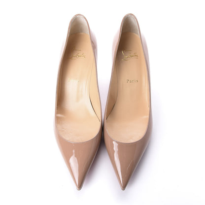 Christian Louboutin Patent Pigalle Follies 55 Pumps 39 Nude 5 of 9
