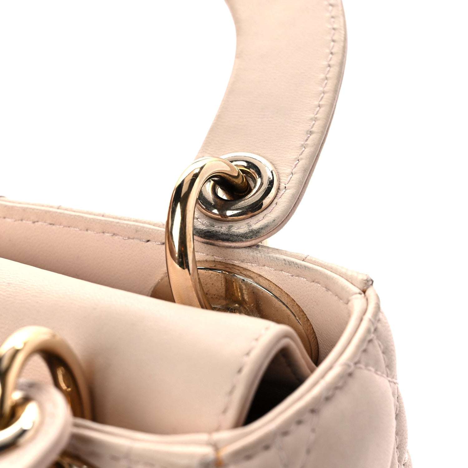 Christian Dior Lambskin Cannage Mini Lady Dior Rose Poudre 16 of 19