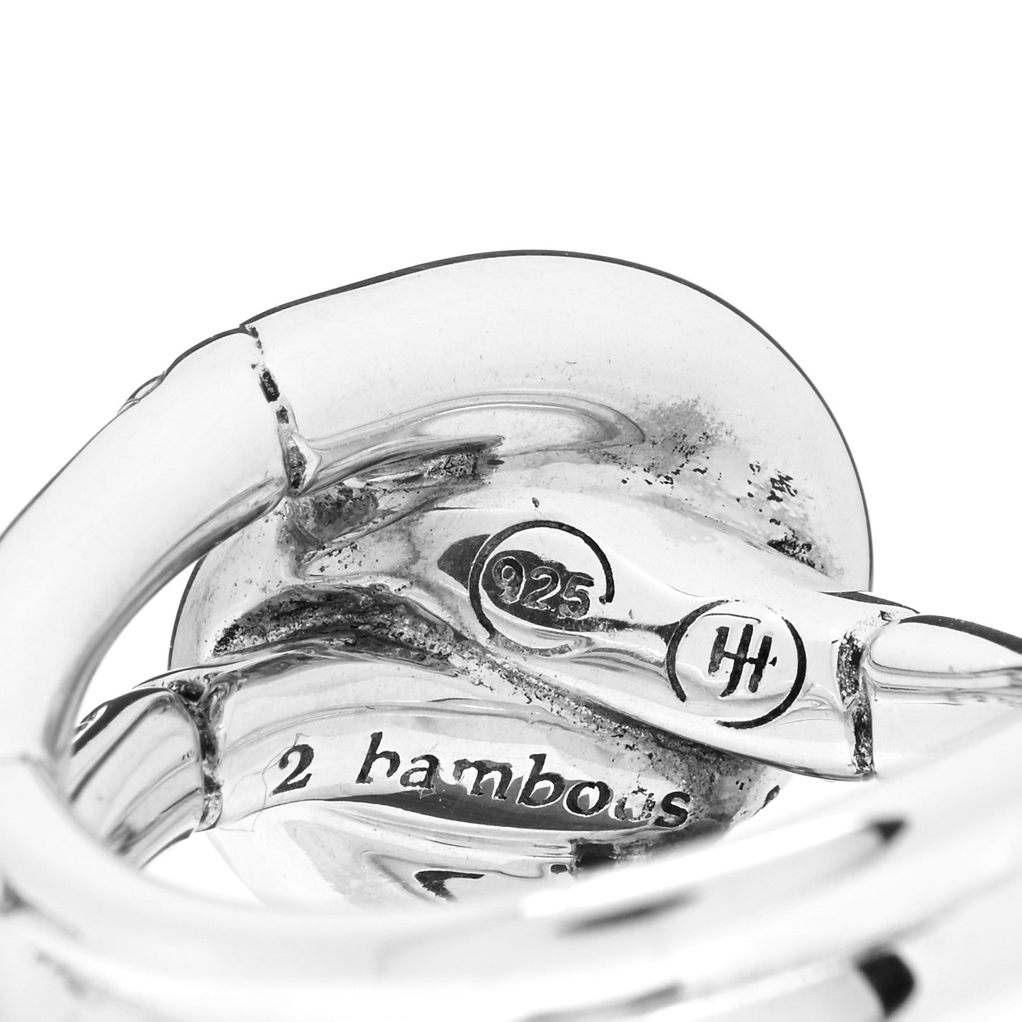 Sterling Silver Pearl Bamboo Ring 54 7