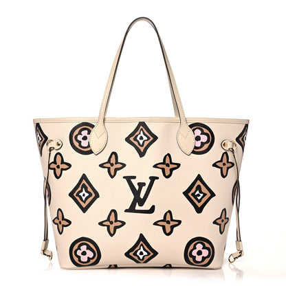 Louis Vuitton Monogram Giant Wild At Heart Neverfull MM Creme 3 of 10