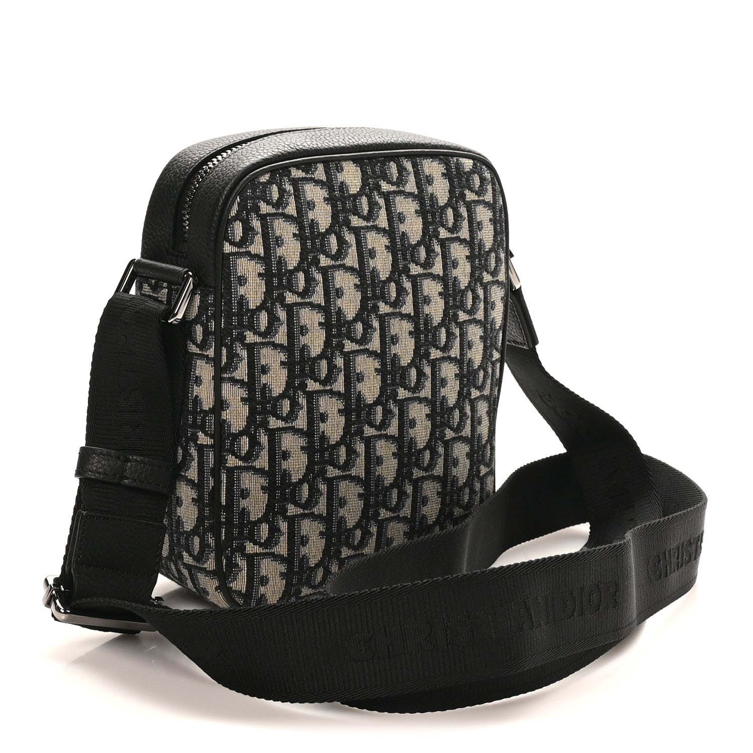 Christian Dior Oblique Messenger Pouch Beige Black 3 of 9