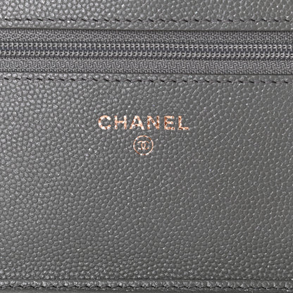 Chanel Iridescent Caviar Quilted Wallet On Chain WOC Green 6 of 11