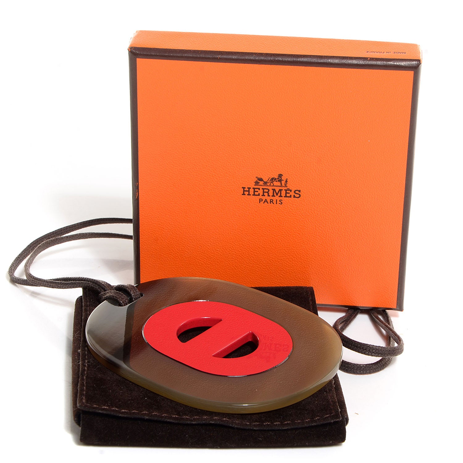 Hermes Buffalo Horn and Lacquer Fidelio Necklace 5 of 5