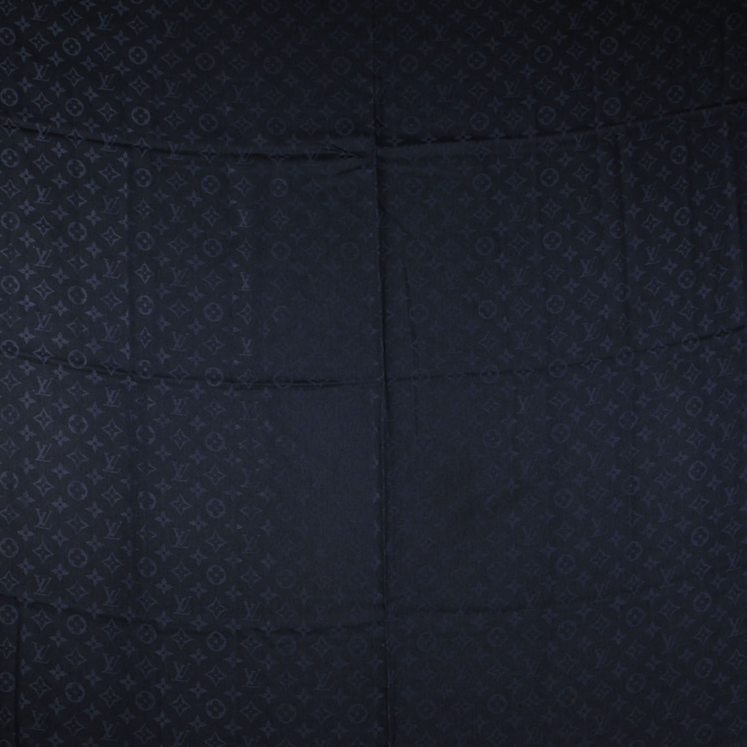 Louis Vuitton Silk Wool Monogram Shawl Night Blue 1 of 6