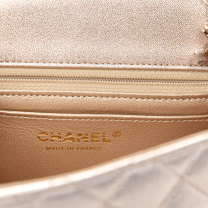 Chanel Metallic Lambskin Quilted Mini Square Flap Gold 8 of 11