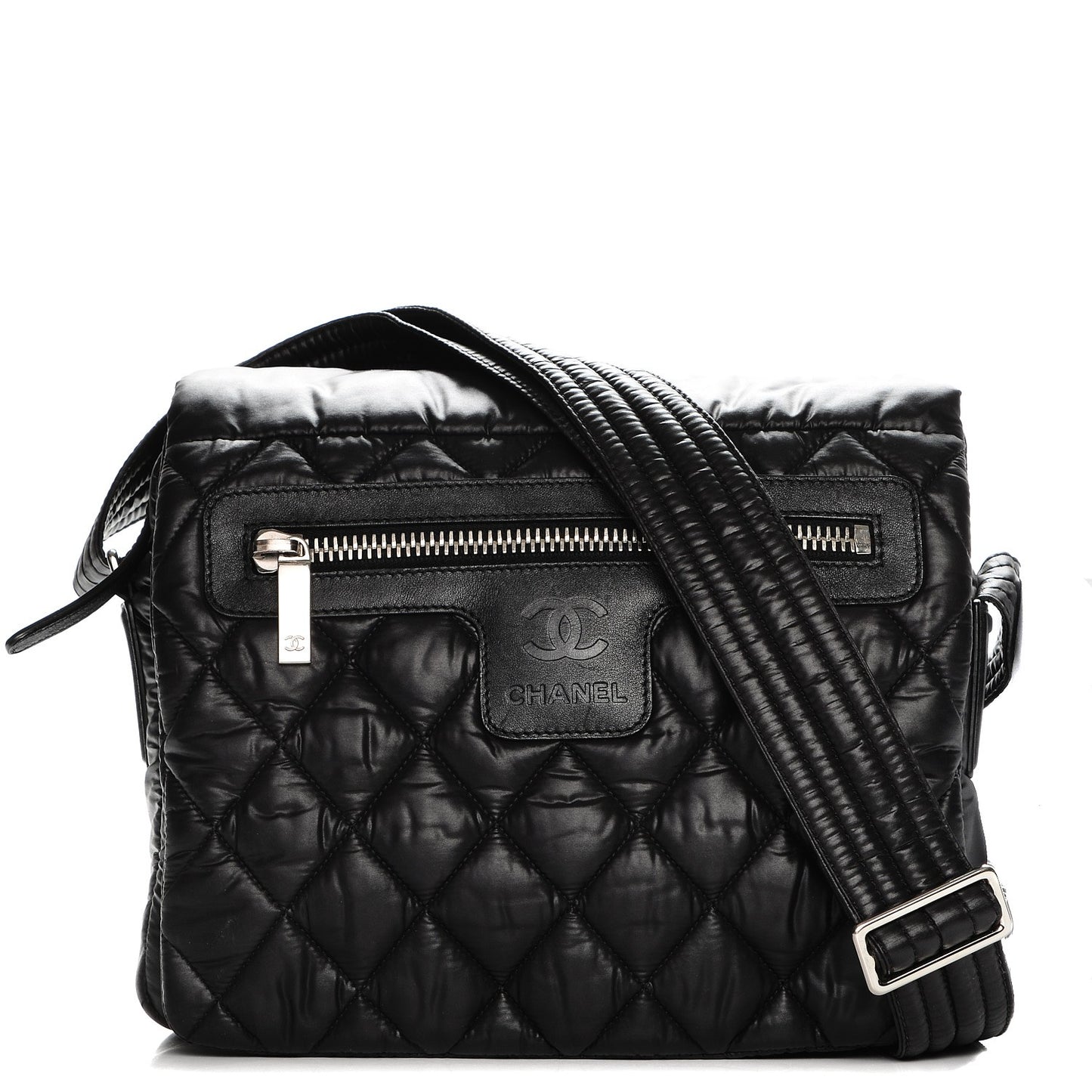 Nylon Small Coco Cocoon Messenger Bag Black