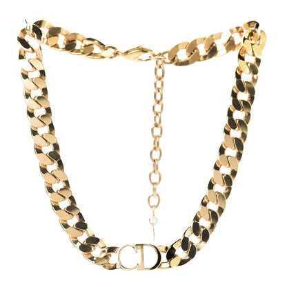 Christian Dior Metal Danseuse Etoile Chain Choker Necklace Gold 1 of 7