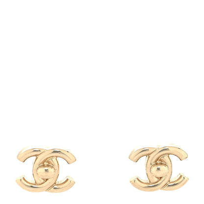 Chanel Metal CC Turnlock Earrings Gold 1 of 4