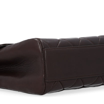 Chanel Lambskin Quilted Medium Single Flap Dark Brown 11 of 12