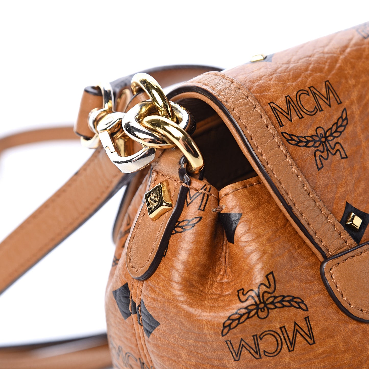 Visetos Crossbody Flap Messenger Cognac