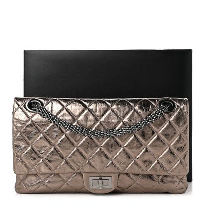 Chanel Metallic Aged Calfskin Quilted 2.55 Reissue 228 Flap Dark Silver 11 of 11