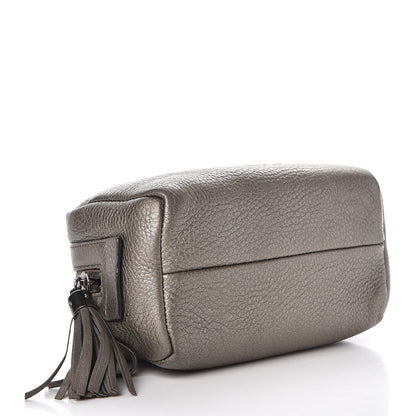 Gucci Metallic Pebbled Calfskin Medium Soho Cosmetic Case Sasso 4 of 9