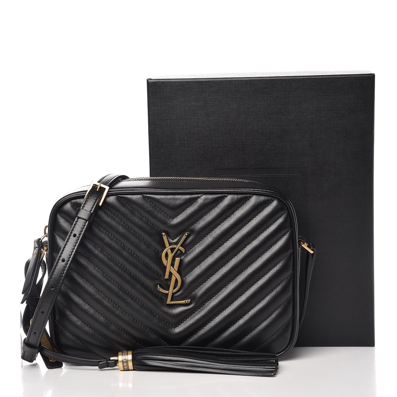 Saint Laurent Calfskin Matelasse Monogram Lou Camera Bag Black 10 of 10