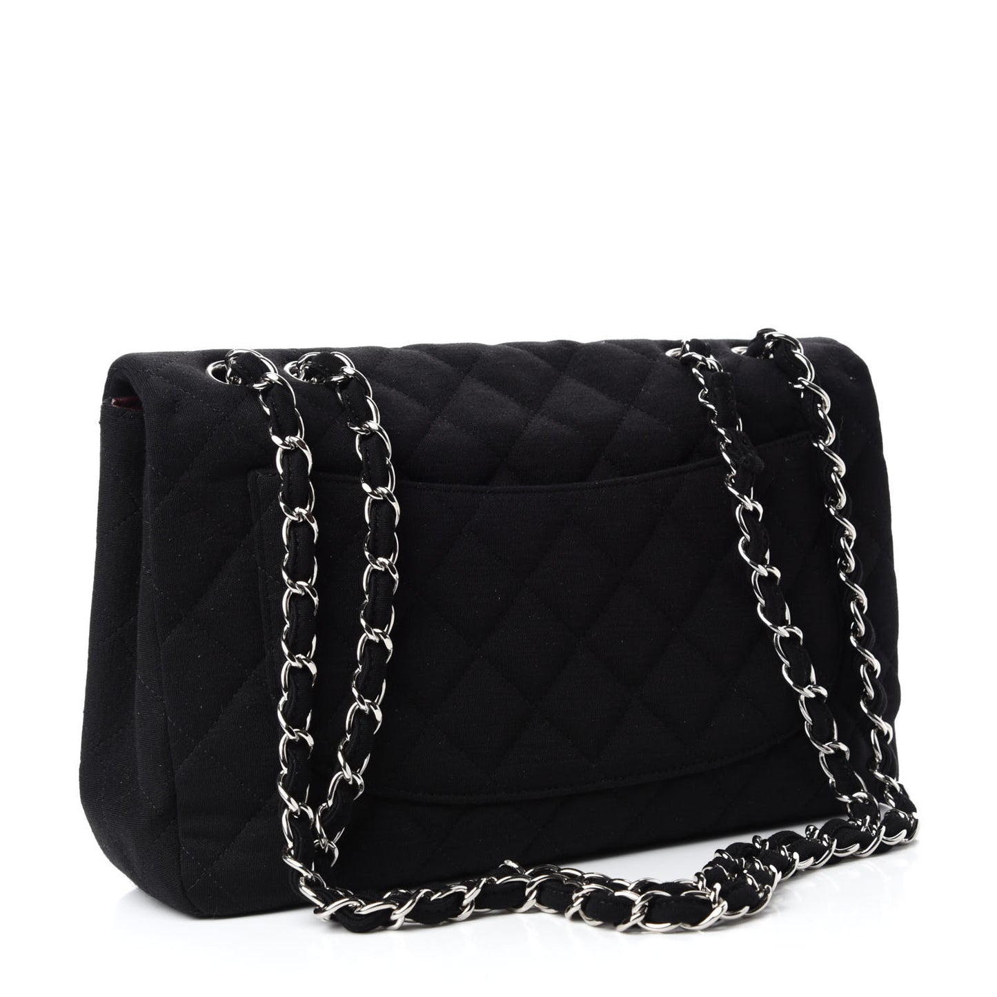 Jersey Quilted Jumbo Single Flap Black