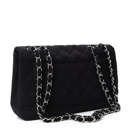 Chanel Jersey Quilted Jumbo Single Flap Black 3 of 10