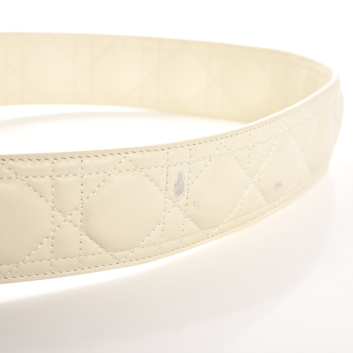 Christian Dior Lambskin Cannage Shoulder Strap White 6 of 8