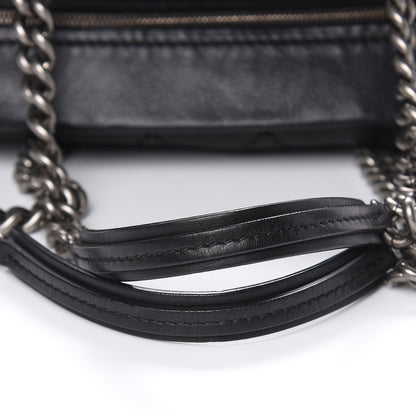 Chanel Calfskin Stitched Bowling Bag Black 13 of 13