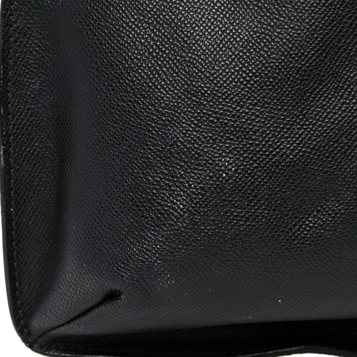 Grained Calfskin Shopping Tote Black