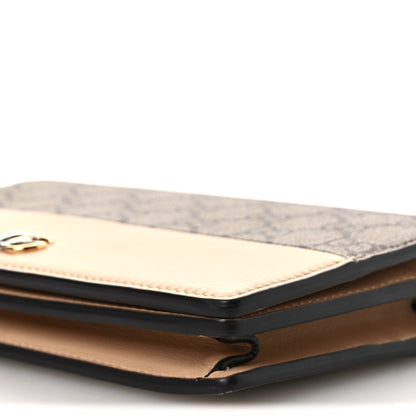 Gucci GG Supreme Monogram Textured Dollar Calfskin Mini GG Marmont Chain Wallet Souffle Rose 9 of 9