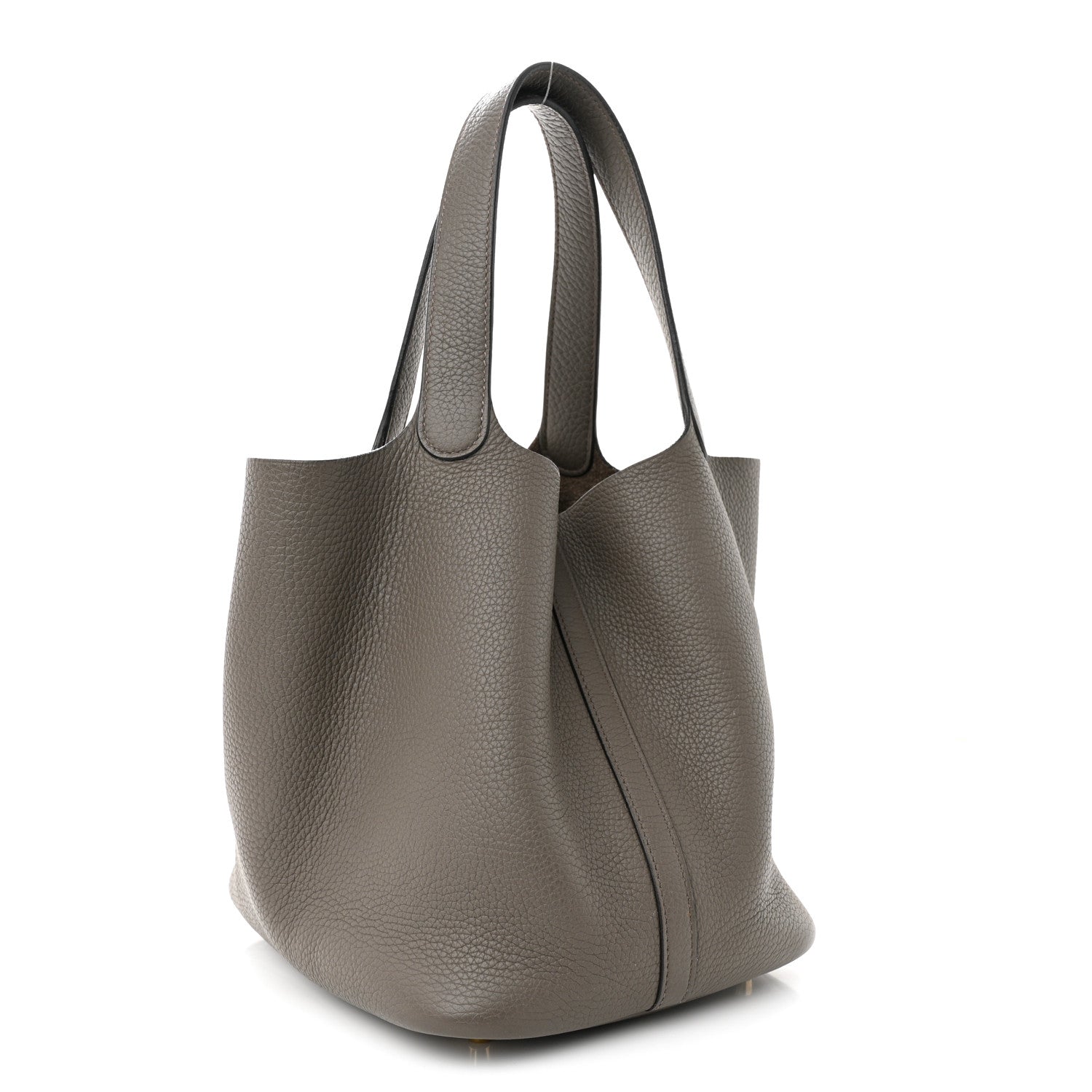 Hermes Taurillon Clemence Picotin Lock 22 MM Gris Asphalte 3 of 12