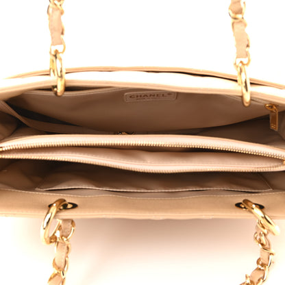 Chanel Caviar Quilted Grand Shopping Tote GST Beige 5 of 12