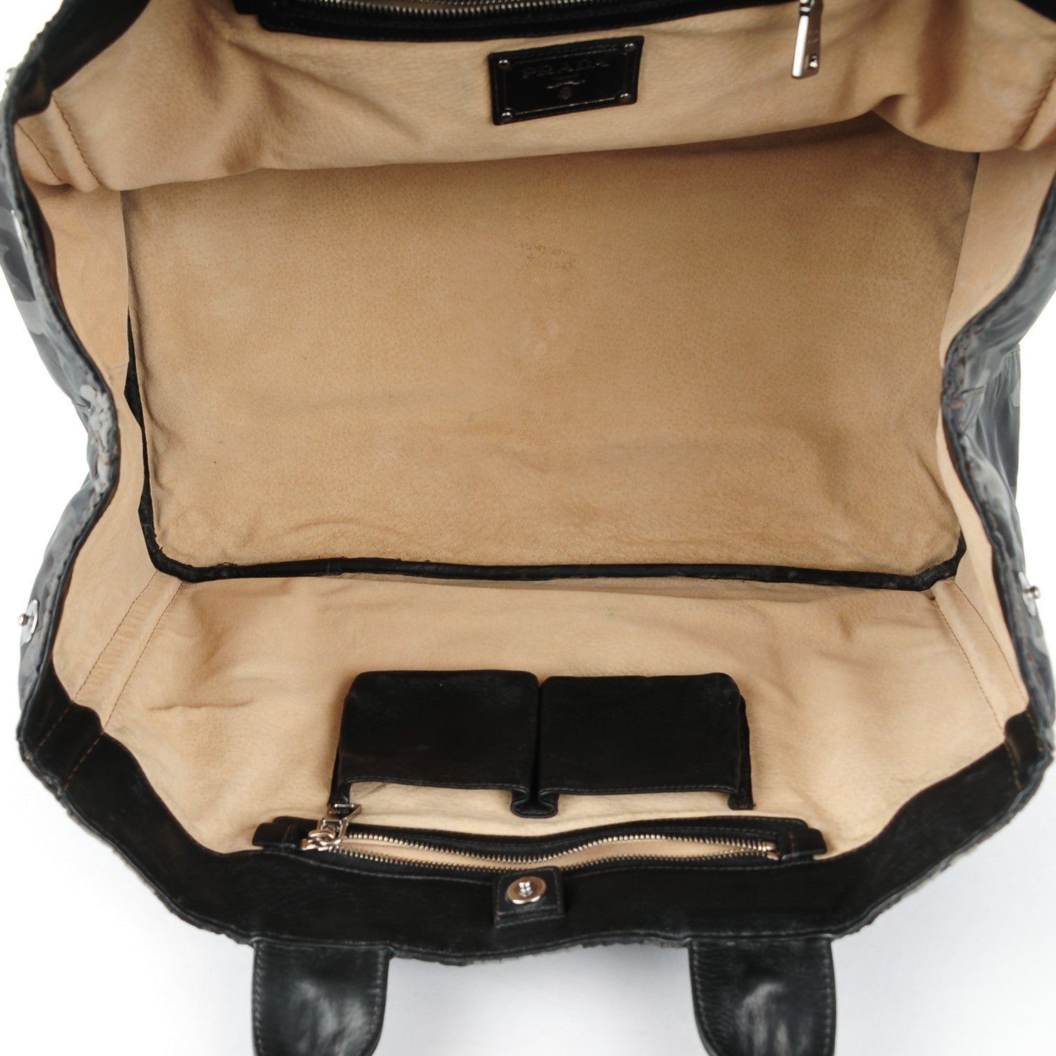 Prada Tessuto Nylon Studded Camouflage Tote Fumo 5 of 10
