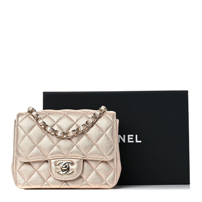 Chanel Metallic Lambskin Quilted Mini Square Flap Gold 11 of 11