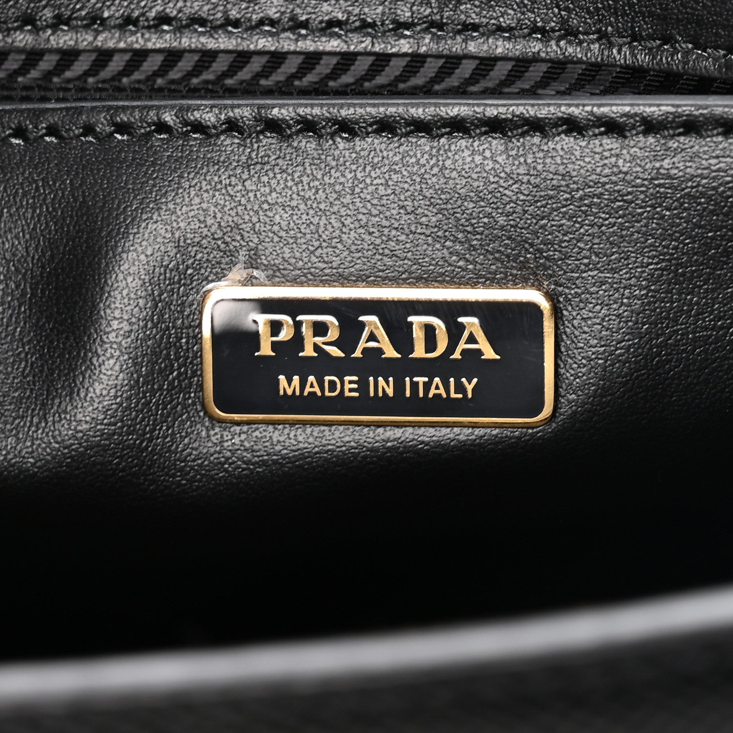 Prada Saffiano Cuir Triangle Embleme Flap Shoulder Bag Black 5 of 10