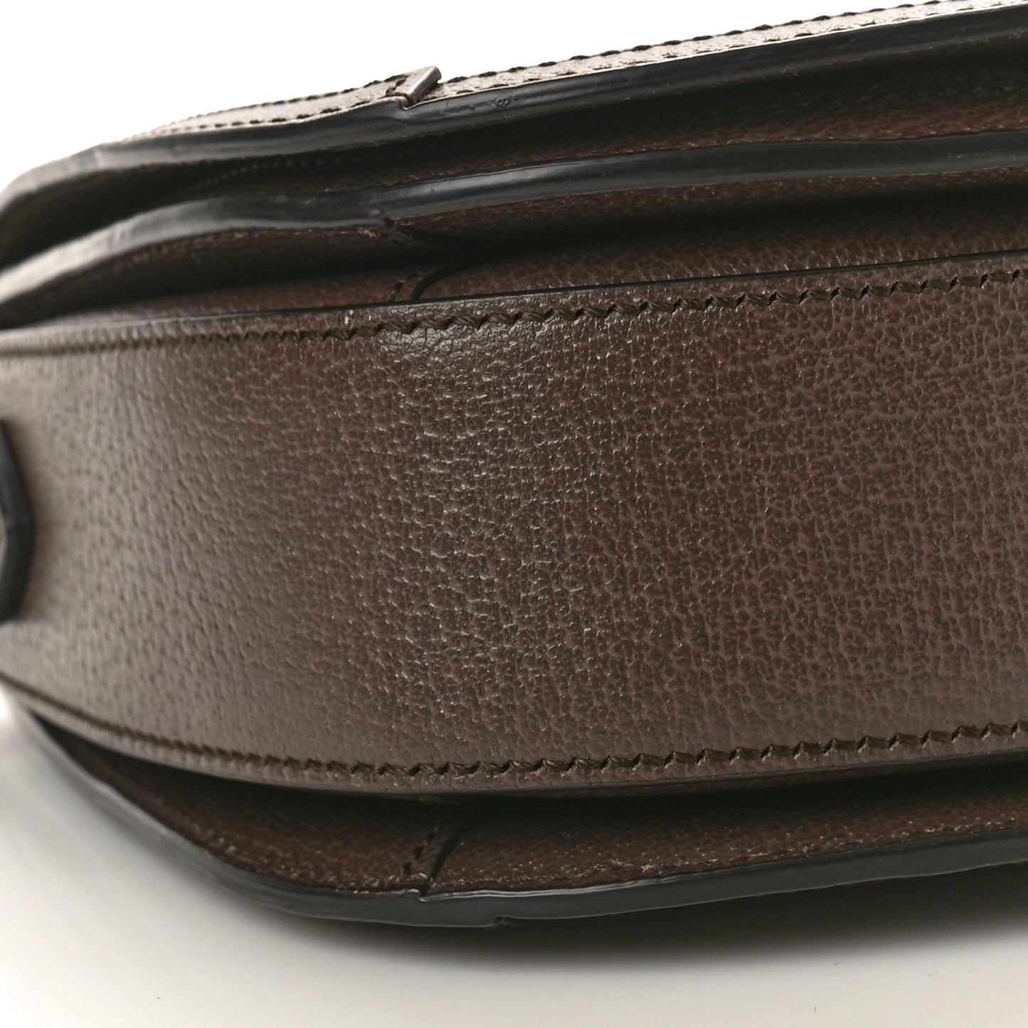 GG Supreme Monogram Web Small Ophidia Flap Messenger Bag Brown