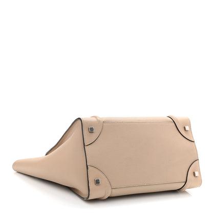 Celine Drummed Calfskin Mini Luggage Dune 4 of 14