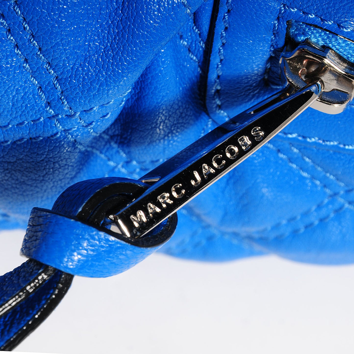 Quilted Leather Stam Blue