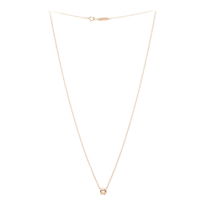 Tiffany 18K Rose Gold Atlas Open Pendant Necklace 3 of 5