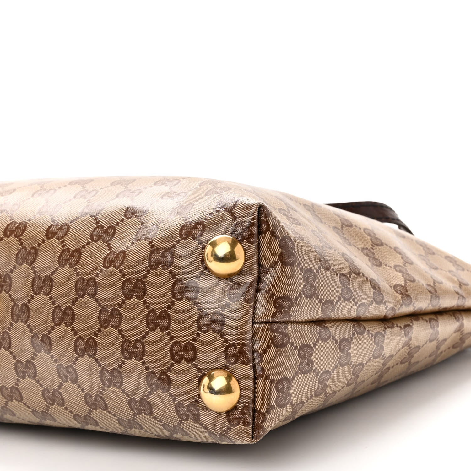 Gucci Crystal Monogram Large Babouska Vertical Shopping Tote Brown 10 of 12