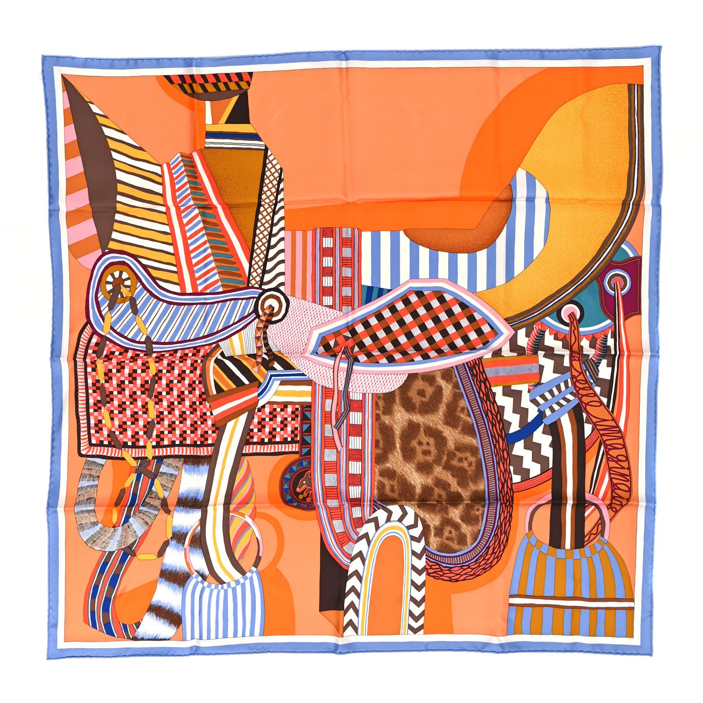 Silk La Selle Imaginaire Scarf 90 Abricot Lavande