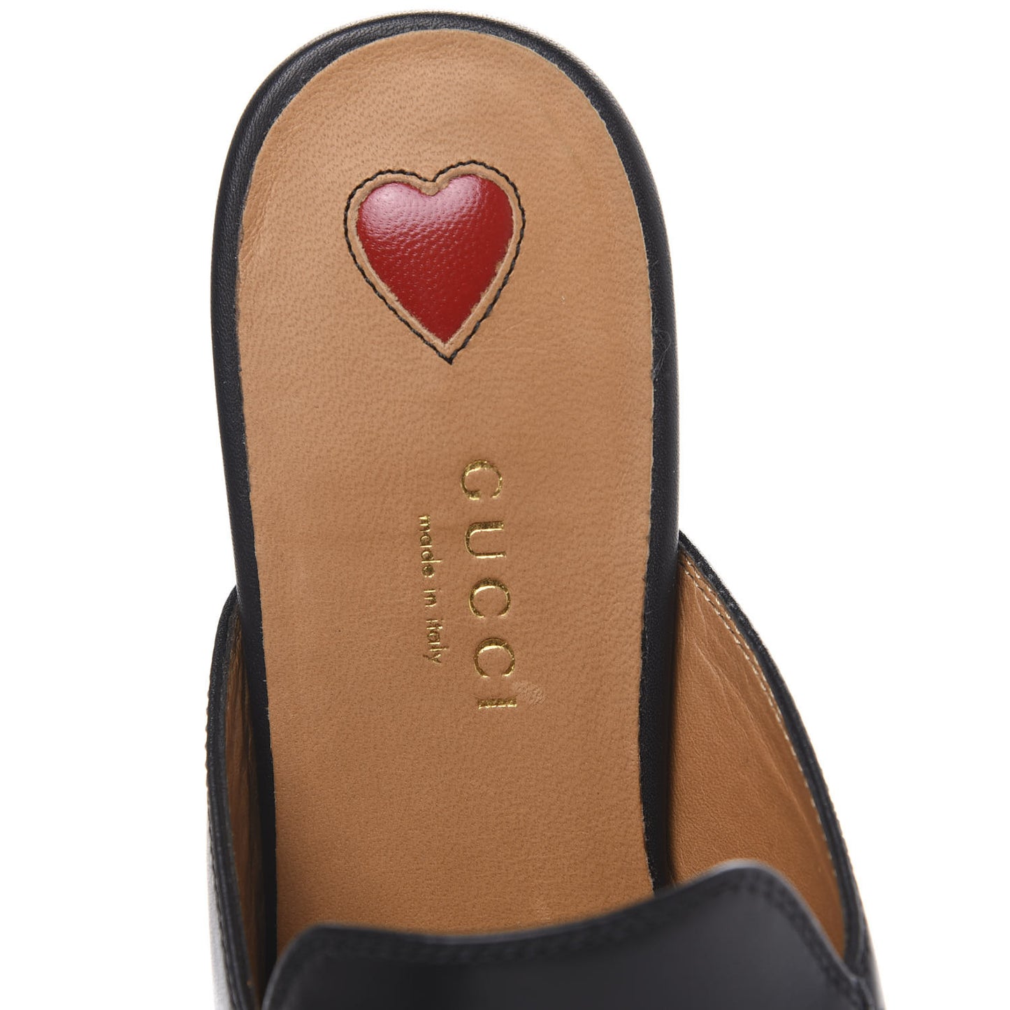 Calfskin Flower Embroidered Princetown Slippers 36 Black