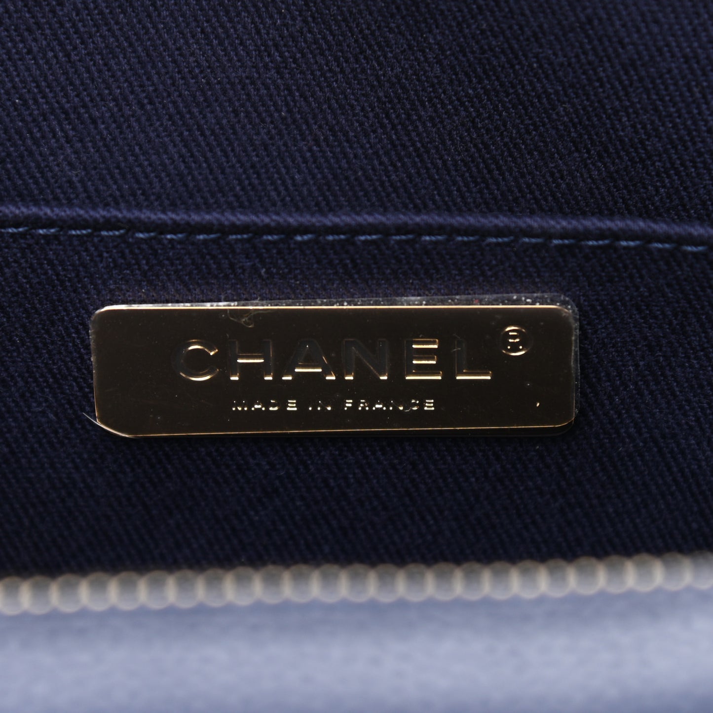 Caviar Quilted Waist Bag Navy Blue