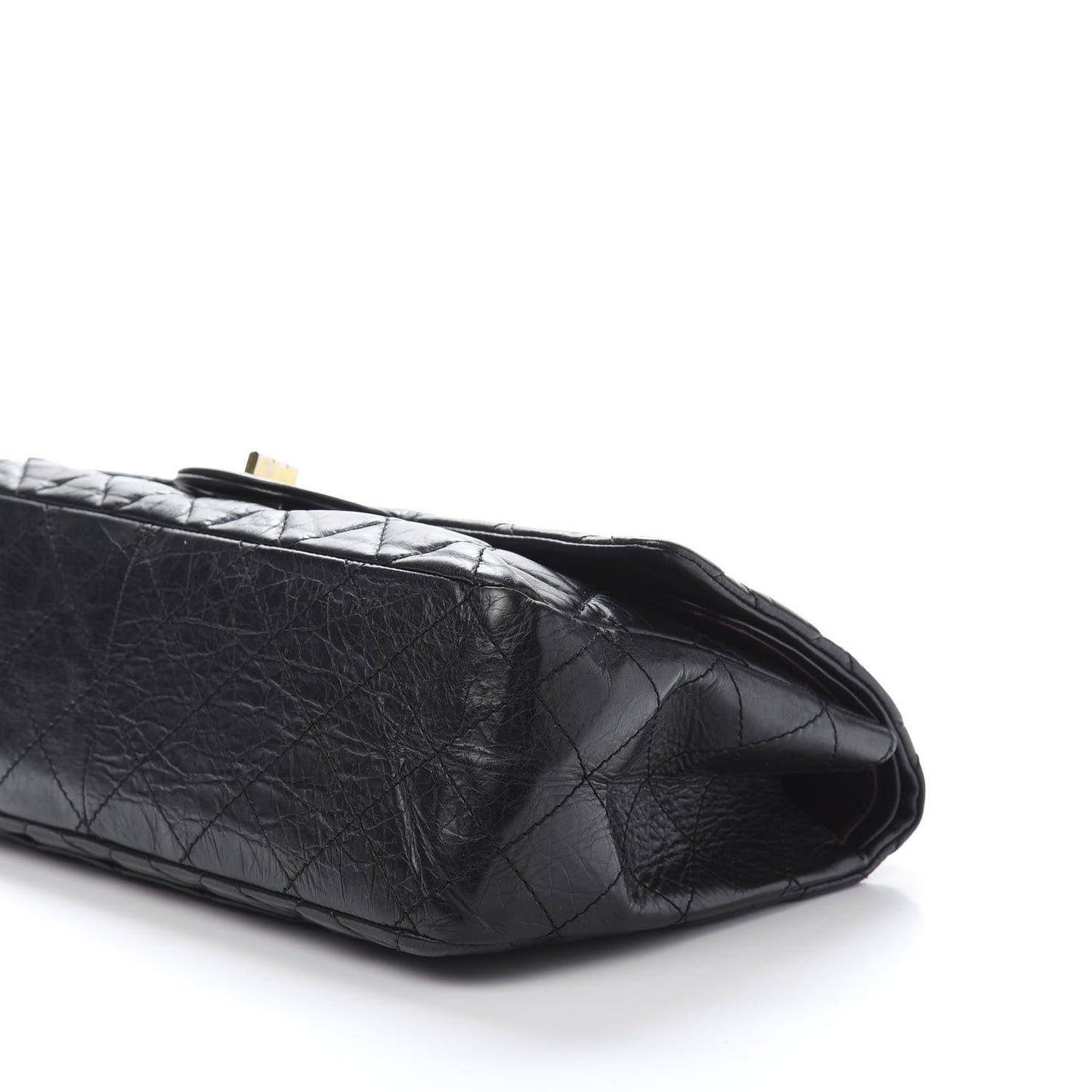 Aged Calfskin Quilted 2.55 Reissue 227 Flap Black
