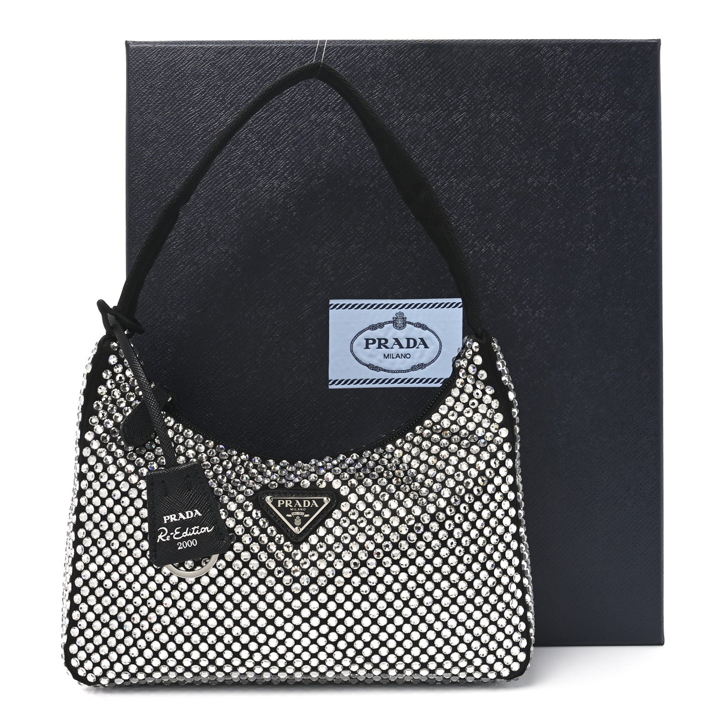 Satin Crystal Mini Re-Edition 2000 Bag Cristal