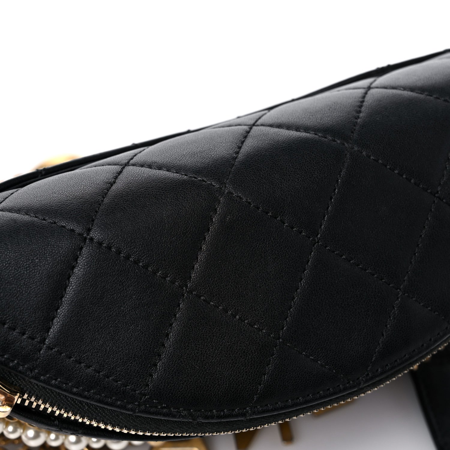 Chanel Lambskin Quilted All About Chains Waist Belt Bag Black 12 of 14